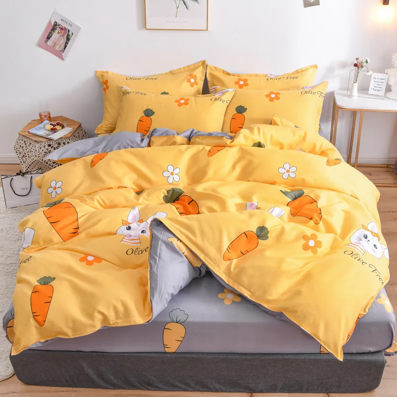 Cartoon Carrot Print 4pcs Cute Kids Bed Cover Set Duvet Cover Adult Child Girl Boy Bed Sheet Pillowcase Comforter Bedding Set
Cartoon Carrot Print 4pcs Cute Kids Bed Cover Set Duvet Cover Adult Child Girl Boy Bed Sheet Pillowcase Comforter Bedding Set