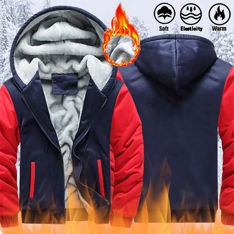 Winter Men's Plus Fleece Jackets Fashion Printed Hooded Cotton Down Jacket Plus Size Long Sleeve Zipper Jacket Warm Coat
Winter Men's Plus Fleece Jackets Fashion Printed Hooded Cotton Down Jacket Plus Size Long Sleeve Zipper Jacket Warm Coat