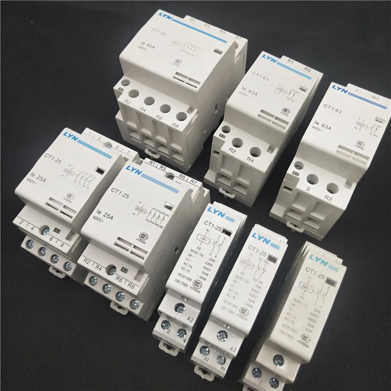 CT1-25 16A 25A 20A 2P 2NO 2P 4P 4NO CT1-63 32A 40A 63A 230v 50or60HZ Din rail Household AC Contactor
CT1-25 16A 25A 20A 2P 2NO 2P 4P 4NO CT1-63 32A 40A 63A 230v 50or60HZ Din rail Household AC Contactor