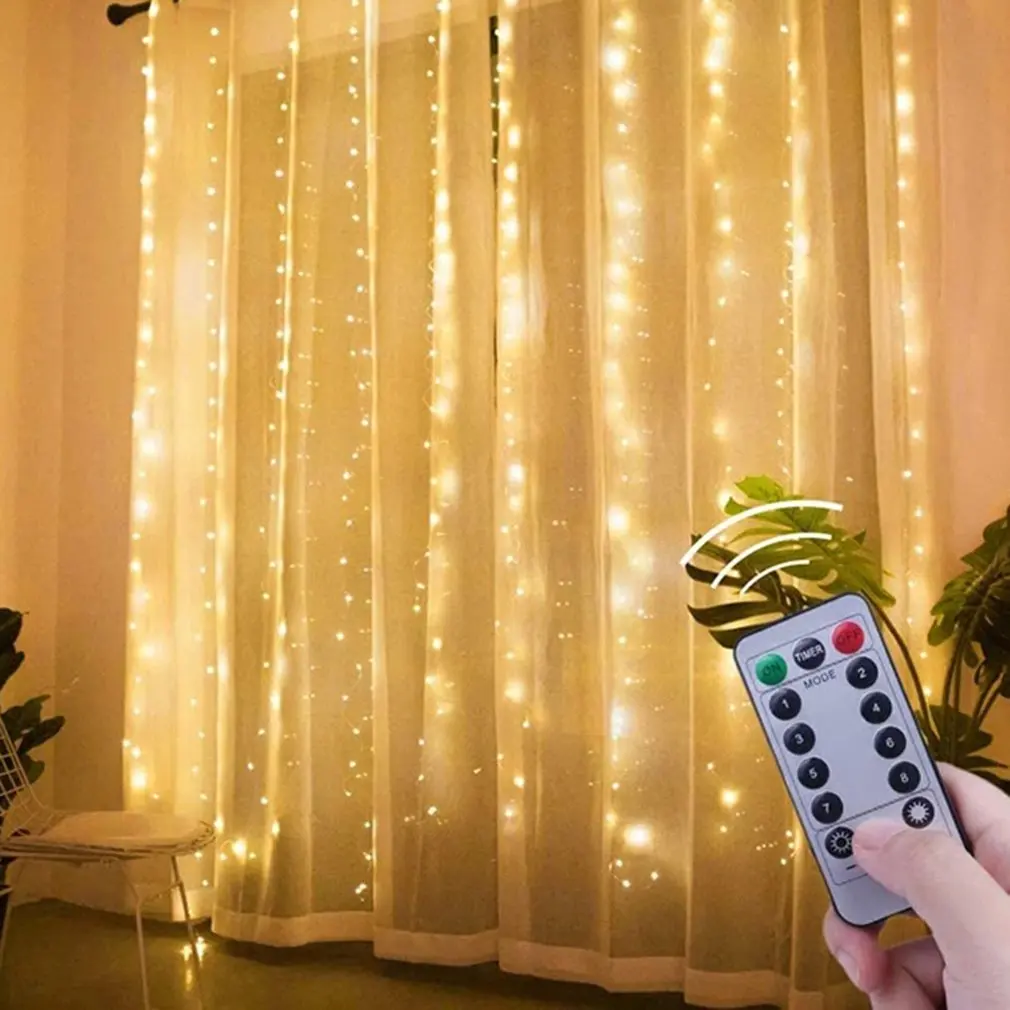 LED Window Curtain String Lights 3M Remote Control USB Christmas String Lights For New Years Holiday Decoration
LED Window Curtain String Lights 3M Remote Control USB Christmas String Lights For New Years Holiday Decoration