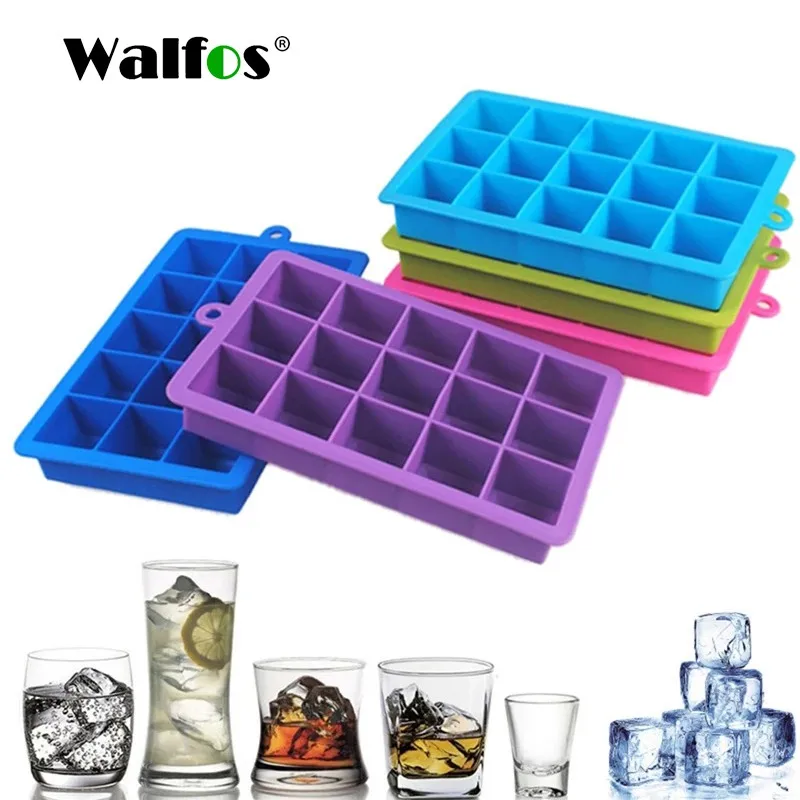 WALFOS 100% пищевой силикон 1 шт. Новинка 15 квадратный мягкий силиконовый лоток для льда Ледогенератор форма для желе, пудинга форма для льда
WALFOS 100% пищевой силикон 1 шт. Новинка 15 квадратный мягкий силиконовый лоток для льда Ледогенератор форма для желе, пудинга форма для льда