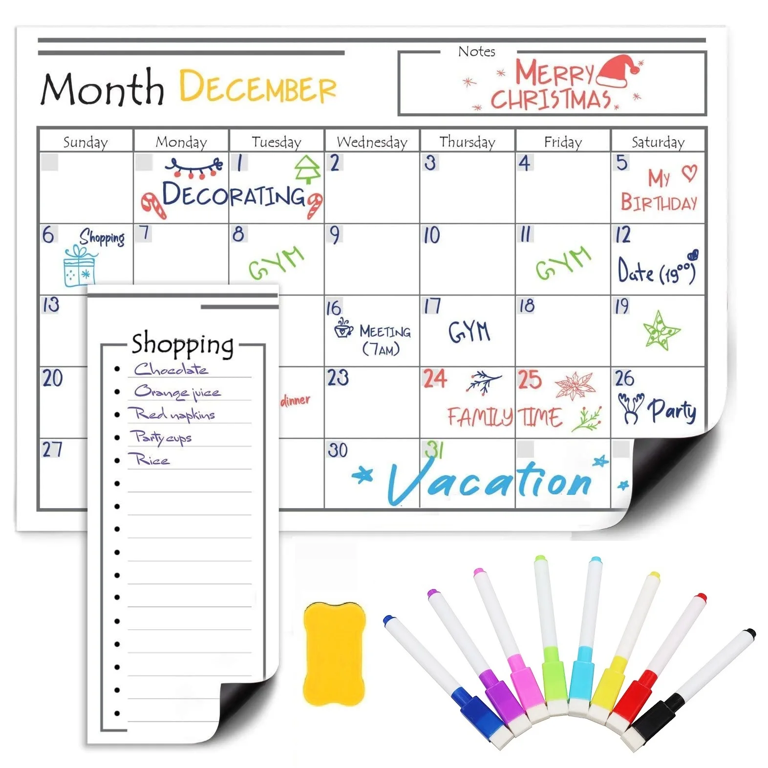 Magnetic Dry Erase Calendar for Refrigerator Magnetic Shopping List Kitchen Fridge Calendar White Board Marker Schedule Planner
Magnetic Dry Erase Calendar for Refrigerator Magnetic Shopping List Kitchen Fridge Calendar White Board Marker Schedule Planner