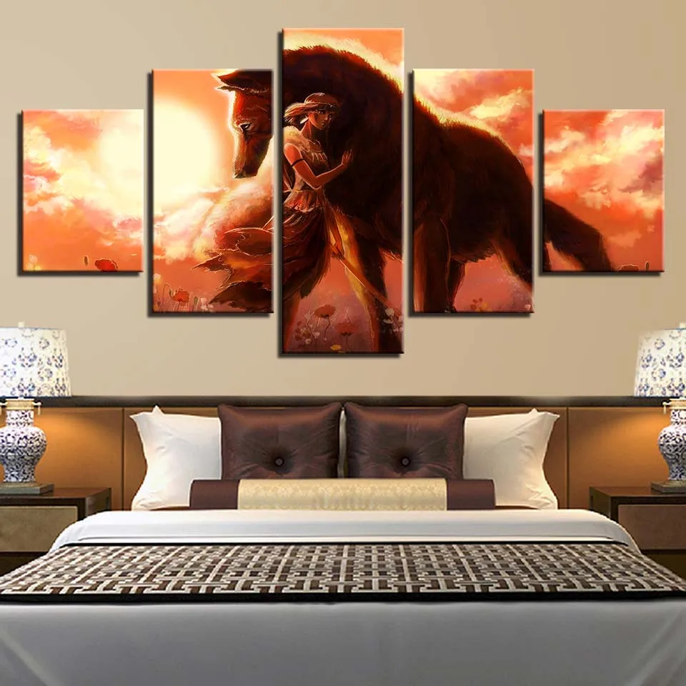Cartoon Giant Wolf and Beauty Poster 5 Pcs Modern Home Wall Decor Canvas Picture Art HD Print Painting On Canvas for Living Room
Cartoon Giant Wolf and Beauty Poster 5 Pcs Modern Home Wall Decor Canvas Picture Art HD Print Painting On Canvas for Living Room
