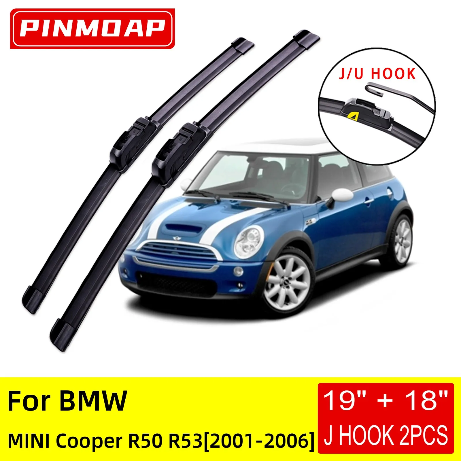 For BMW MINI One Cooper R50 R53 2001 2002 2003 2004 2005 2006 Front Wiper Blades Brushes Cutter Accessories U J Hook
For BMW MINI One Cooper R50 R53 2001 2002 2003 2004 2005 2006 Front Wiper Blades Brushes Cutter Accessories U J Hook