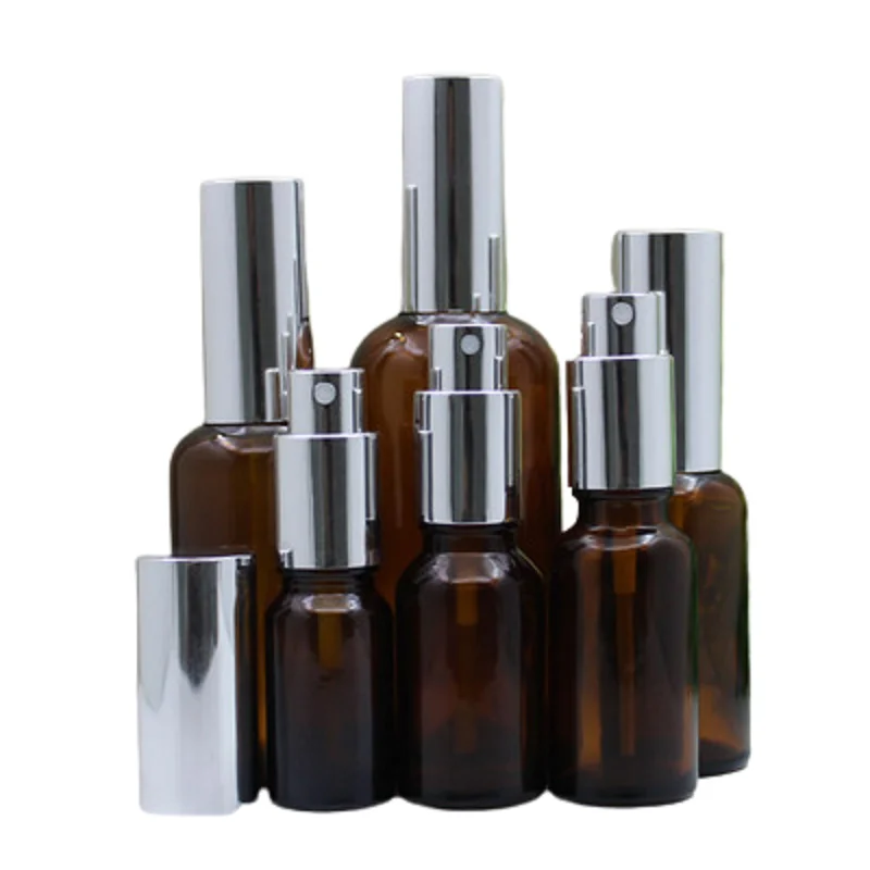 Empty 10ml -100ML Clear Brown Glass Essential Oil Vials Shiny Silver Spray Pump Cosmetic Packaging Bottle Container 15Pieces
Empty 10ml -100ML Clear Brown Glass Essential Oil Vials Shiny Silver Spray Pump Cosmetic Packaging Bottle Container 15Pieces