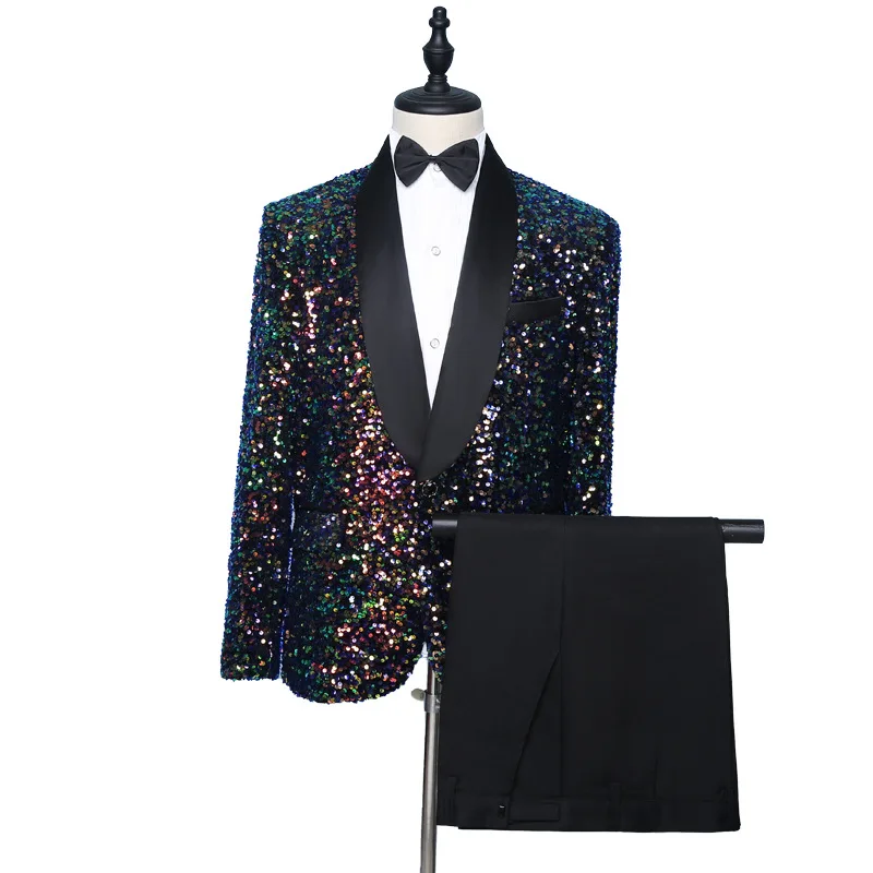Men Suit Stage Costume Chorus Performance Dress Embroidery Sequin Fashion Suits Slim Shawl Lapel Banquet Host Singer Dancer Ball
Men Suit Stage Costume Chorus Performance Dress Embroidery Sequin Fashion Suits Slim Shawl Lapel Banquet Host Singer Dancer Ball