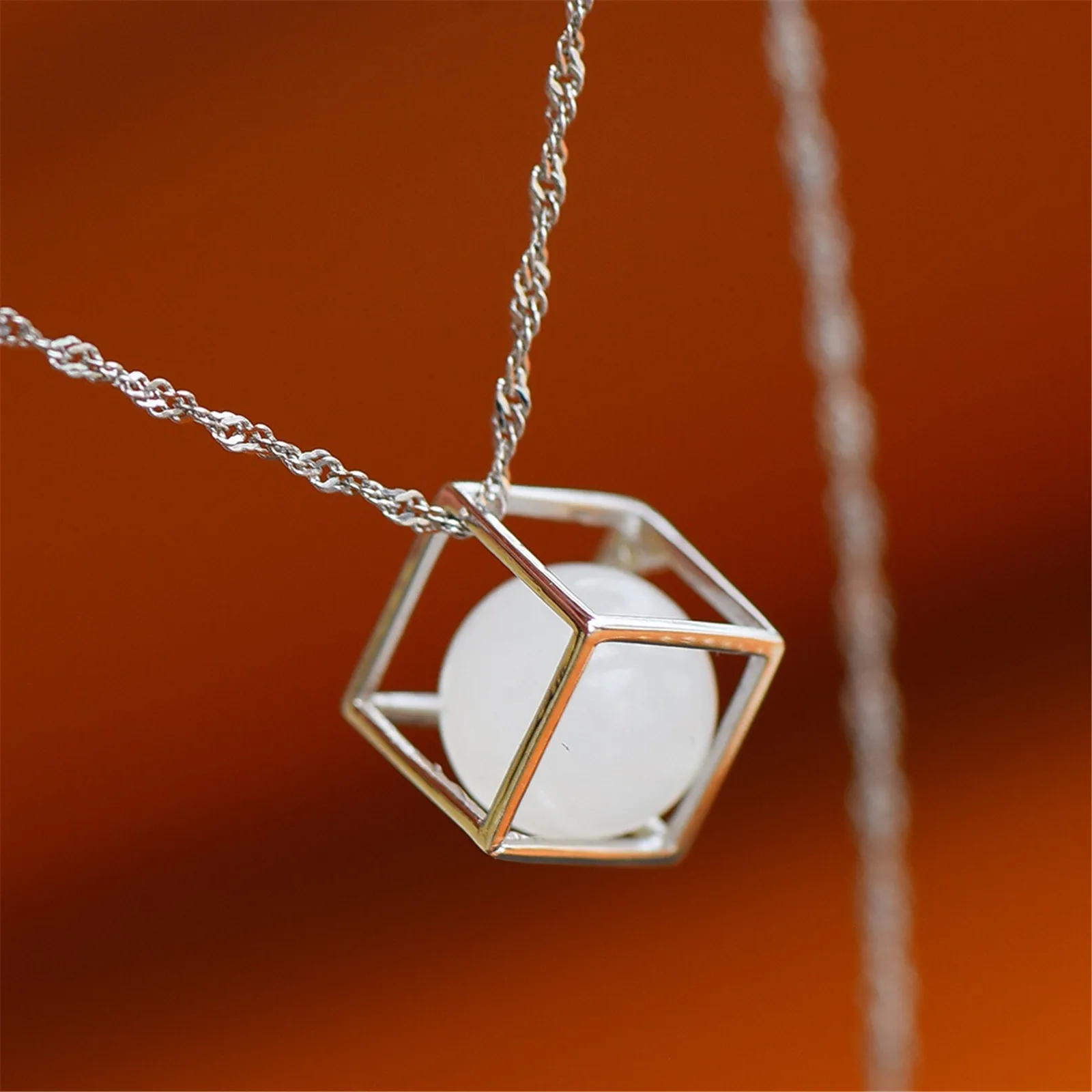 Square Cube Box with White Round Jade Inside Pendant for Women Hetian Nephrite Geometric Necklace Sterling 925 Silver Trendy
Square Cube Box with White Round Jade Inside Pendant for Women Hetian Nephrite Geometric Necklace Sterling 925 Silver Trendy
