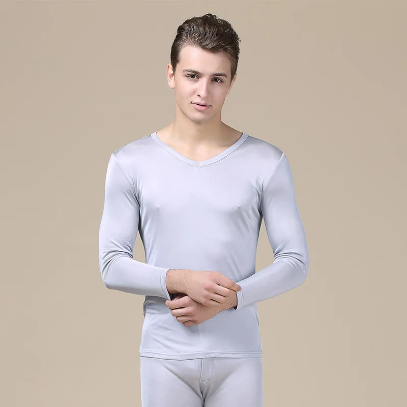 Hot new men's solid color V-neck silk double knitted thermal underwear set autumn pants factory direct sales
Hot new men's solid color V-neck silk double knitted thermal underwear set autumn pants factory direct sales