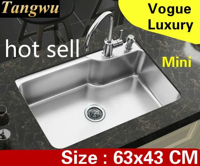 Free shipping Home vogue wash vegetables luxury small kitchen single trough sink 304 stainless steel hot sell 63x43 CM
Free shipping Home vogue wash vegetables luxury small kitchen single trough sink 304 stainless steel hot sell 63x43 CM