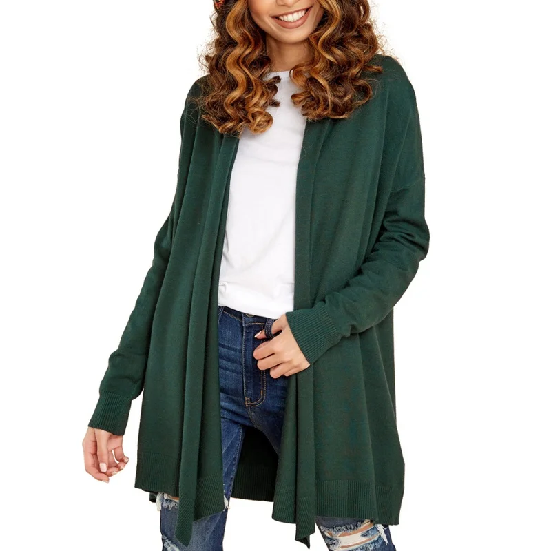 Autumn And Winter New Women's Knit Cardigan Fashion Long Sleeve Round Neck Solid Color Loose Version Splicing Ladies Jacket
Autumn And Winter New Women's Knit Cardigan Fashion Long Sleeve Round Neck Solid Color Loose Version Splicing Ladies Jacket