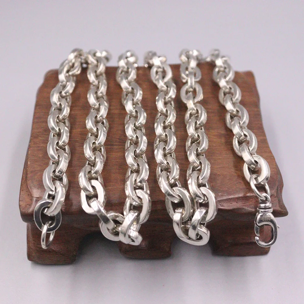 New Fine Pure S925 Sterling Silver Chain Women Men 8mm Ellipse O Link Necklace 102-104g 24.4inch
New Fine Pure S925 Sterling Silver Chain Women Men 8mm Ellipse O Link Necklace 102-104g 24.4inch