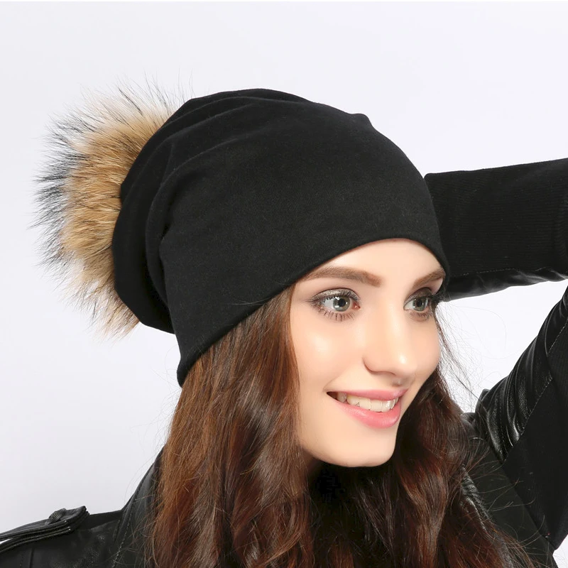 Geebro Women's Beanie Hat Autumn Casual Colorful Pom Pom Slouchy Beanies Girls Fox Raccoon Fur Pompon Female Pompom Skullies Cap
Geebro Women's Beanie Hat Autumn Casual Colorful Pom Pom Slouchy Beanies Girls Fox Raccoon Fur Pompon Female Pompom Skullies Cap
