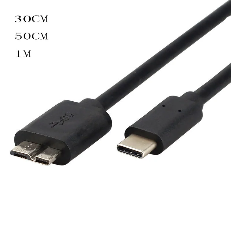 Micro B USB C 3.0 Cable Type-C to USB 3.0 Micro B Cable Connector 5Gbps External Hard Drive Disk Cable for Hard Drive Computer
Micro B USB C 3.0 Cable Type-C to USB 3.0 Micro B Cable Connector 5Gbps External Hard Drive Disk Cable for Hard Drive Computer