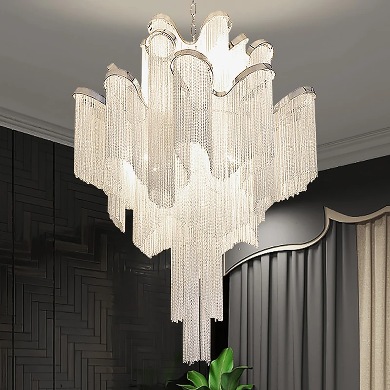 New modern chandelier Luxury tassel aluminum chain lighting light fashion simple restaurant villa art club living room lustre
New modern chandelier Luxury tassel aluminum chain lighting light fashion simple restaurant villa art club living room lustre