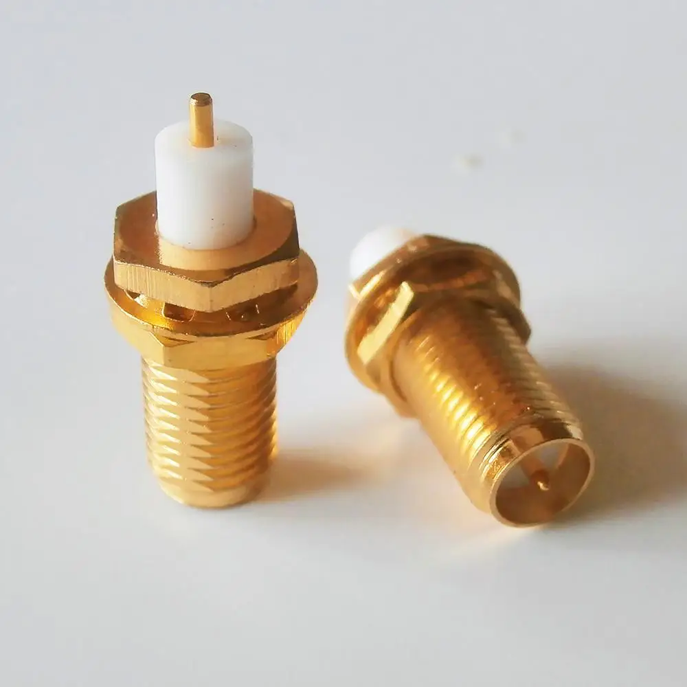 1X Pcs RP-SMA RPSMA RP SMA Female With O-ring Bulkhead Panel Nut jack Center Solder Pin Gold Plated Brass RF Adapters
1X Pcs RP-SMA RPSMA RP SMA Female With O-ring Bulkhead Panel Nut jack Center Solder Pin Gold Plated Brass RF Adapters