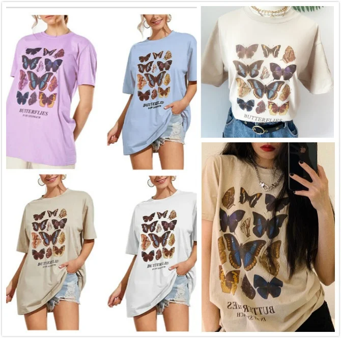 sunfiz YF Fashion Tees Butterfly White Tees Retro Vintage Tees Short Sleeve Men and Women Couple Spring and Summer Tee
sunfiz YF Fashion Tees Butterfly White Tees Retro Vintage Tees Short Sleeve Men and Women Couple Spring and Summer Tee