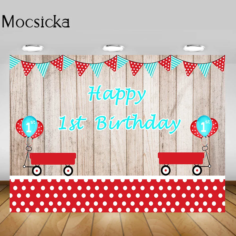 Mocsicka Happy 1st Birthday Backdrop for Photography Newborn Baby One Birthday Party Wood Background Decor Balloon Baby Carriage
Mocsicka Happy 1st Birthday Backdrop for Photography Newborn Baby One Birthday Party Wood Background Decor Balloon Baby Carriage