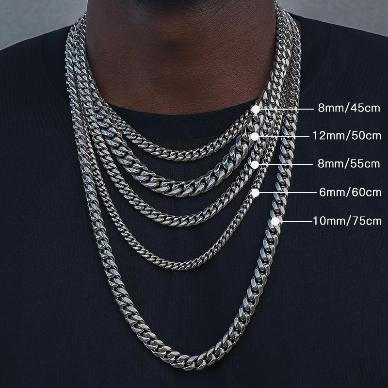 Hip hop Cuban necklace men and women fashion street 316L stainless steel collarbone chain couple jewelry birthday gift wholesale
Hip hop Cuban necklace men and women fashion street 316L stainless steel collarbone chain couple jewelry birthday gift wholesale