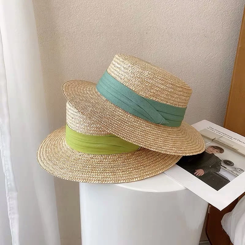 2022 New Flat Top Color Ribbon Summer Sun Visor Hats For Women Fashion Natural Straw Hat Elegant Lady Wide Brim Panama Beach Hat
2022 New Flat Top Color Ribbon Summer Sun Visor Hats For Women Fashion Natural Straw Hat Elegant Lady Wide Brim Panama Beach Hat