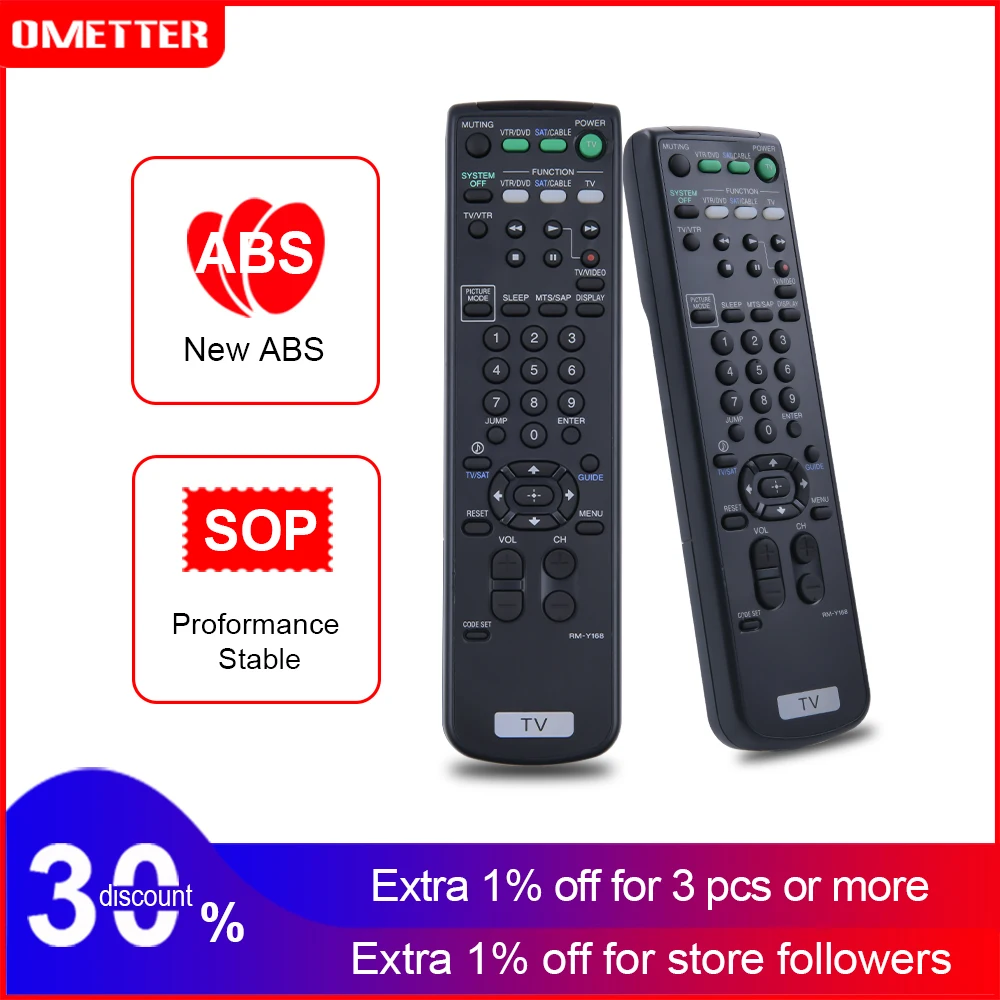 RM-Y168 Factory Original Replacement Smart TV Remote Control for SONY LCD LED and Bravia TV's - New 2017 Model (1-492-065-
RM-Y168 Factory Original Replacement Smart TV Remote Control for SONY LCD LED and Bravia TV's - New 2017 Model (1-492-065-