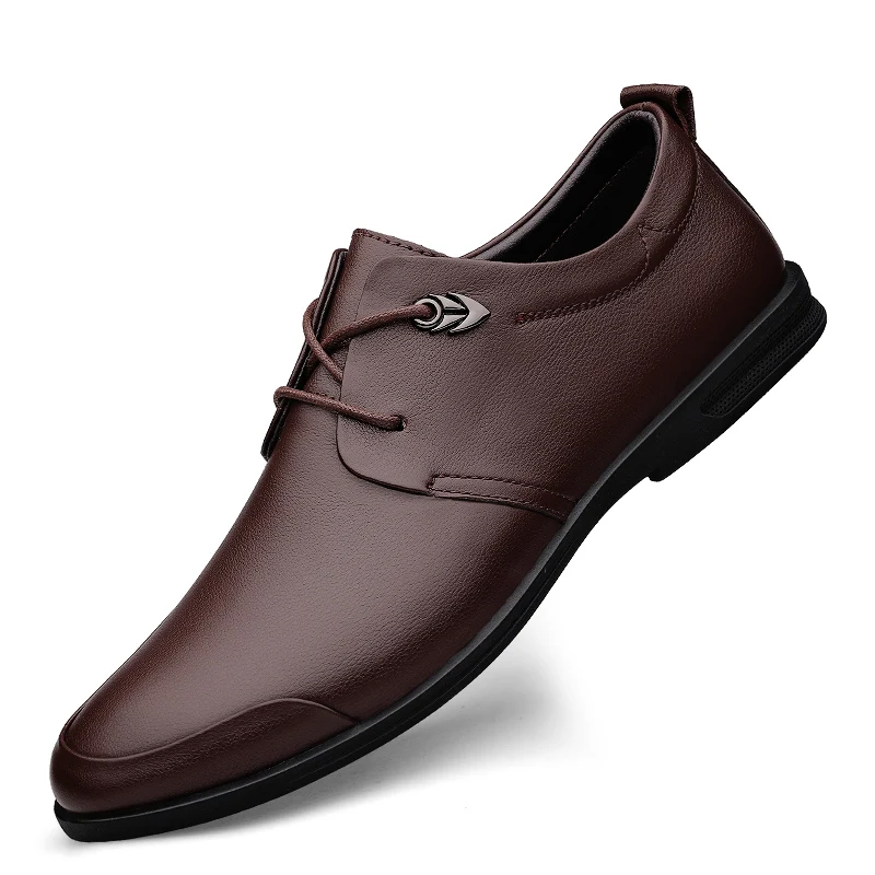 Business Genuine Leather Shoes for Men Metal Rivets Lace Hole Decoration Men's Casual Shoes Lace-up Soft Sole Men Leather Shoes
Business Genuine Leather Shoes for Men Metal Rivets Lace Hole Decoration Men's Casual Shoes Lace-up Soft Sole Men Leather Shoes