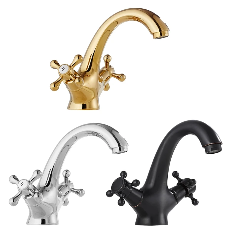 Dual Handle Basin Vessel Sink Taps Deck Mounted Brass Hot and Cold Washing Basin Faucet Antique Brass Bathroom Faucet
Dual Handle Basin Vessel Sink Taps Deck Mounted Brass Hot and Cold Washing Basin Faucet Antique Brass Bathroom Faucet