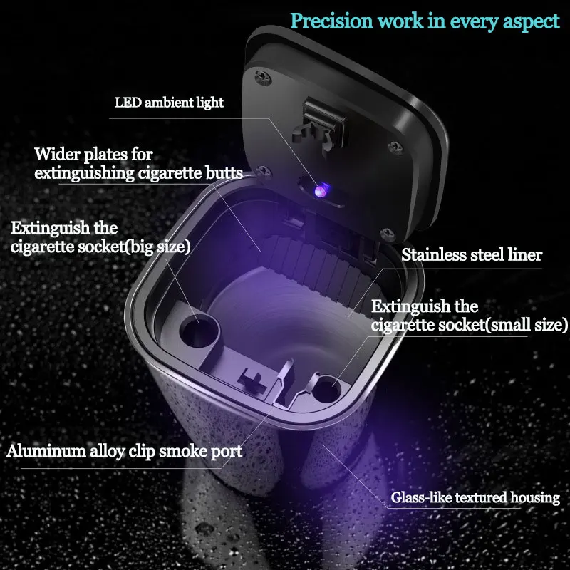 Car Accessories Portable LED Light Car Ashtray Universal Cigarette Cylinder Holder Car Styling
Car Accessories Portable LED Light Car Ashtray Universal Cigarette Cylinder Holder Car Styling