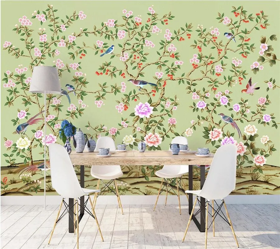 beibehang Custom wallpaper 3d mural hand-painted vintage flowers and birds TV background wall living room bedroom 3d wallpaper
beibehang Custom wallpaper 3d mural hand-painted vintage flowers and birds TV background wall living room bedroom 3d wallpaper
