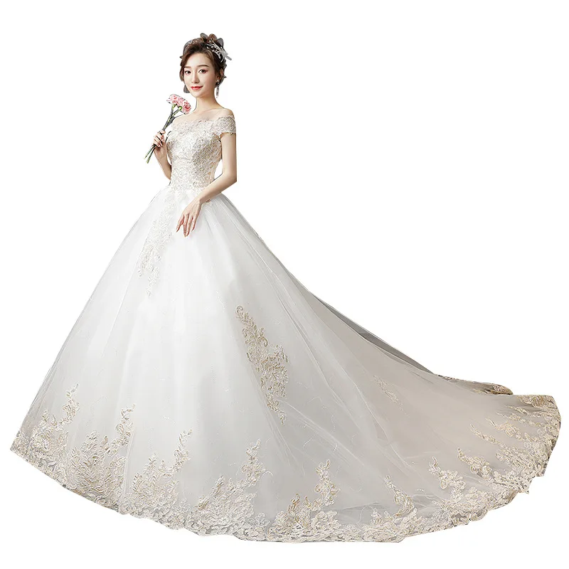 Tail Wedding Dress Retro Embroidery Bridal Dresses Ball Gowns Lace Up Bride Trailing Wedding Dresses plus size
Tail Wedding Dress Retro Embroidery Bridal Dresses Ball Gowns Lace Up Bride Trailing Wedding Dresses plus size