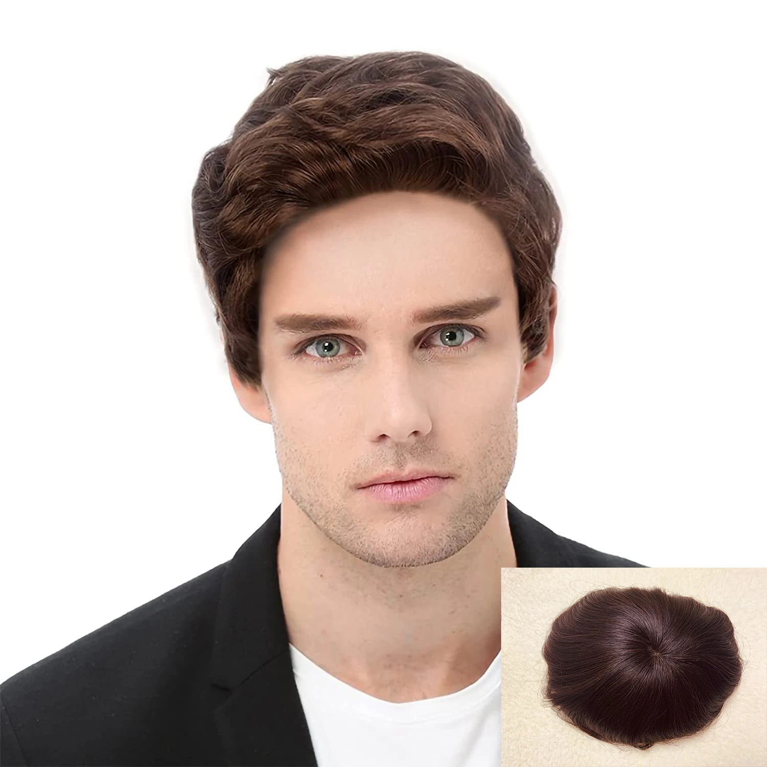 HairPiece Wig Men Toupee Human Hair Handmade Chestnut Brwon Color Soft Thin Super Lace Mono PU Replacement Systems Straight
HairPiece Wig Men Toupee Human Hair Handmade Chestnut Brwon Color Soft Thin Super Lace Mono PU Replacement Systems Straight