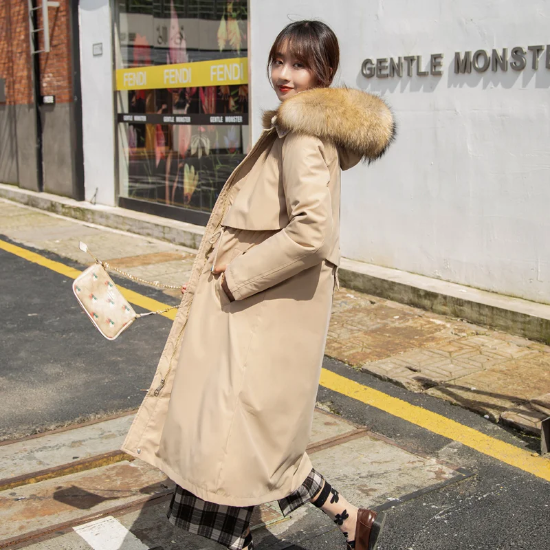 Women's Winter Long Jacket With Fur Collar Thick Parkas Woman Hooded Plus Size Wool Liner Korean Style Solid Female Cold Coat
Women's Winter Long Jacket With Fur Collar Thick Parkas Woman Hooded Plus Size Wool Liner Korean Style Solid Female Cold Coat
