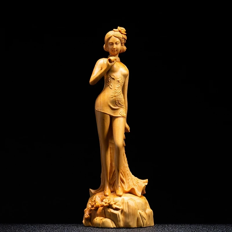 Boxwood 17cm Beauty Sculpture Chinese Traditional Wood Carving Wood Girl Statue Home Decor
Boxwood 17cm Beauty Sculpture Chinese Traditional Wood Carving Wood Girl Statue Home Decor
