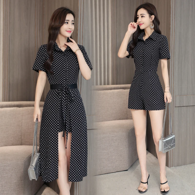 2020 Clothes Playsuit Women Korean Romper Chiffon Playsuits Polka Dot Rompers Womens Summer Overalls KJ2025
2020 Clothes Playsuit Women Korean Romper Chiffon Playsuits Polka Dot Rompers Womens Summer Overalls KJ2025