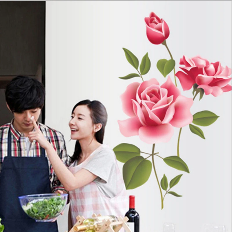 Romantic Love 3D Rose Flower Flower Background Stickers Furniture Living Room TV Wall Decor sticker Home Decor
Romantic Love 3D Rose Flower Flower Background Stickers Furniture Living Room TV Wall Decor sticker Home Decor