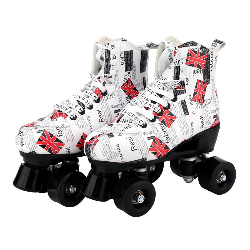 Quad Skates Flag Printing PU Leather Double Row Roller Skates Adult Two Line Roller Skates Patins Shoes
Quad Skates Flag Printing PU Leather Double Row Roller Skates Adult Two Line Roller Skates Patins Shoes