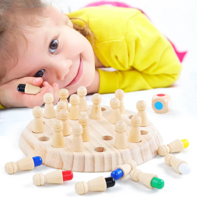Children's Wooden memory matchstick game board chess fun color educational cognitive ability children's learning toys J0690
Children's Wooden memory matchstick game board chess fun color educational cognitive ability children's learning toys J0690
