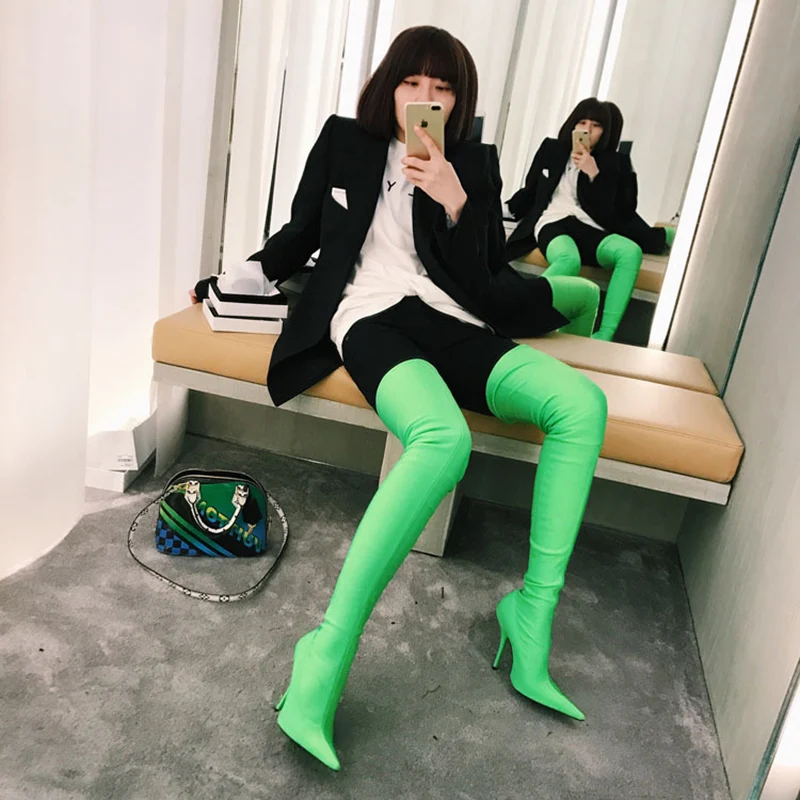 New Elastic Thigh High Boots Women Sexy High Heels Pointed Toe Boots Women Fashion Over The Knee Boots Ladies Party Shoes Women
New Elastic Thigh High Boots Women Sexy High Heels Pointed Toe Boots Women Fashion Over The Knee Boots Ladies Party Shoes Women