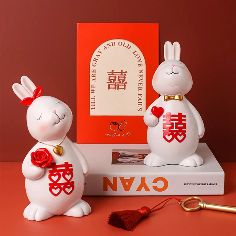 Double Happiness White Rabbit Tabletop Decoration Personalized Wedding Ornaments Gifts Cute Lover Living Room Decor
Double Happiness White Rabbit Tabletop Decoration Personalized Wedding Ornaments Gifts Cute Lover Living Room Decor