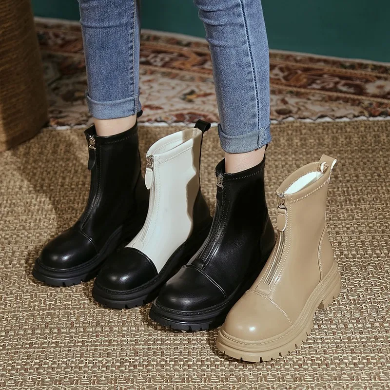 Women Ankle Boots Ladies Shoes Slip on Chelsea Boots Platform Soft PU Leather Short Boot Footwear Woman Fashion Autumn Winter
Women Ankle Boots Ladies Shoes Slip on Chelsea Boots Platform Soft PU Leather Short Boot Footwear Woman Fashion Autumn Winter
