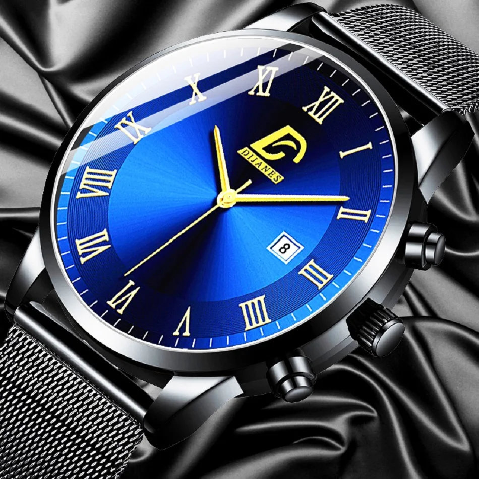 2022 New Fashion Mens Watches Luxury Stainless Steel Mesh Belt Quartz Watch Men Business Casual Leather Clock Relogio Masculino
2022 New Fashion Mens Watches Luxury Stainless Steel Mesh Belt Quartz Watch Men Business Casual Leather Clock Relogio Masculino