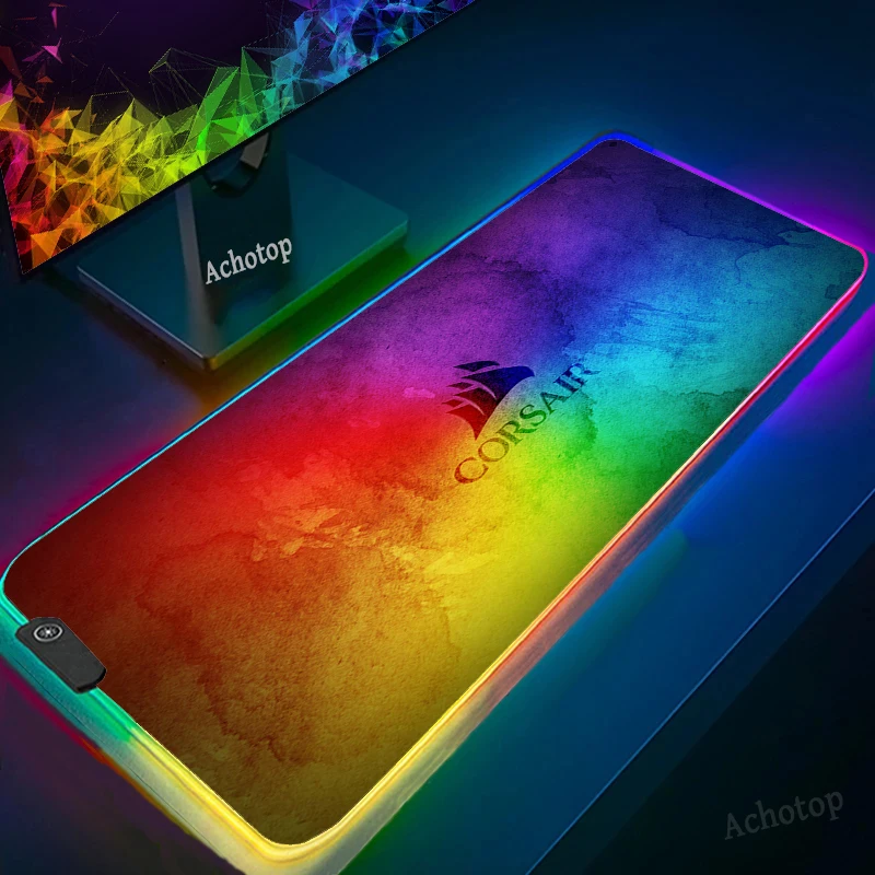 Большой игровой коврик для мыши с логотипом CORSAIR RGB, компьютерный коврик для геймеров, USB проводной светодиодный светильник, цветной светящи...
Большой игровой коврик для мыши с логотипом CORSAIR RGB, компьютерный коврик для геймеров, USB проводной светодиодный светильник, цветной светящи...