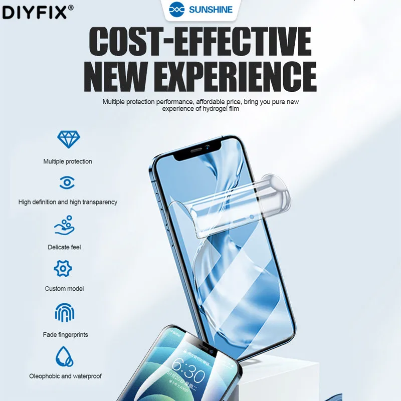 Sunshine SS-057 SS-057H Flexible Hydrogel Film For SS-890C Film Cutting Machine Hydrogel Screen Protecto For Mobile Phone Screen
Sunshine SS-057 SS-057H Flexible Hydrogel Film For SS-890C Film Cutting Machine Hydrogel Screen Protecto For Mobile Phone Screen
