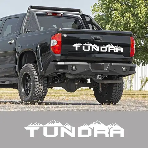 สติกเกอร์ติดท้ายรถ TOYOTA TUNDRA pickup ด้านหลังรถบรรทุกแผ่นฟิล์มไวนิลรูปลอกตกแต่งท้ายรถอุปกรณ์ปรับแต่งอัตโนมัติ