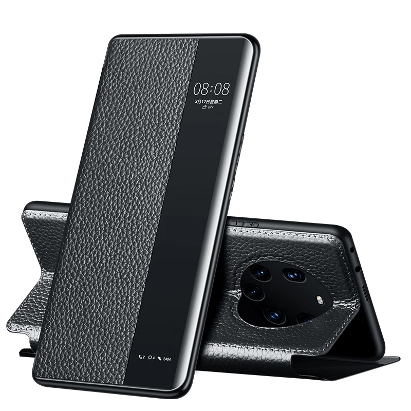 Smart Window View Flip Litchi Pattern Genuine Leather Full Protective Cover Case For Huawei Mate 40 Pro +
Smart Window View Flip Litchi Pattern Genuine Leather Full Protective Cover Case For Huawei Mate 40 Pro +
