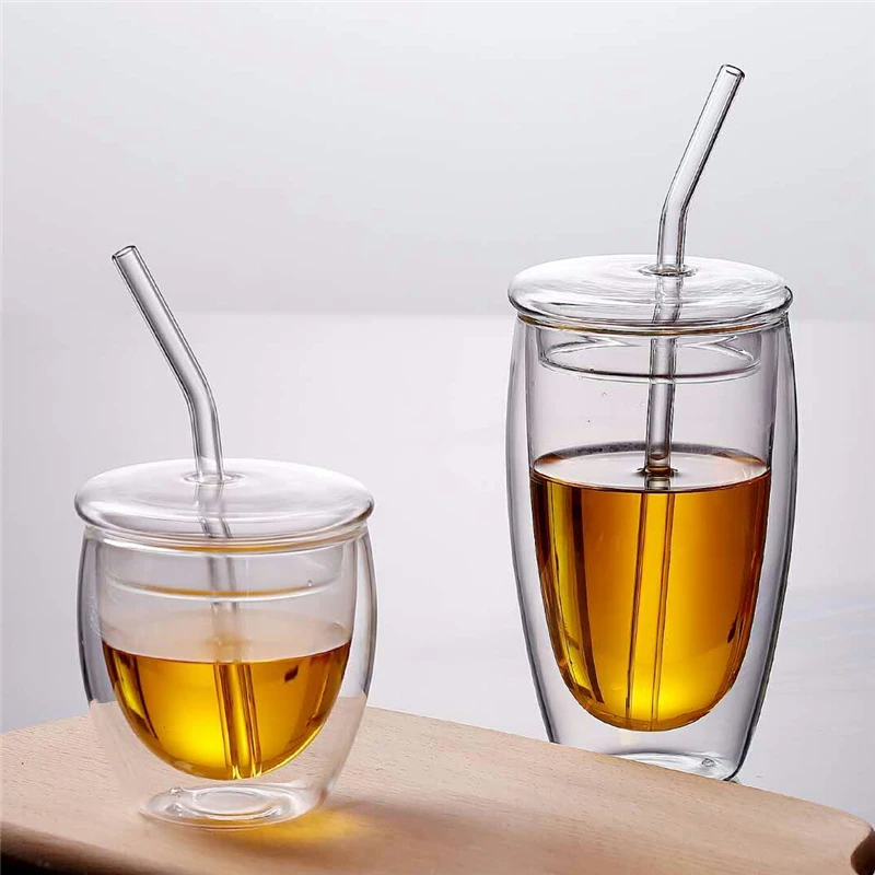Double Layer Transparent Glass Water Cup Milk Juice Heat Insulation Coffee Cup Cover With Hole Straw
Double Layer Transparent Glass Water Cup Milk Juice Heat Insulation Coffee Cup Cover With Hole Straw