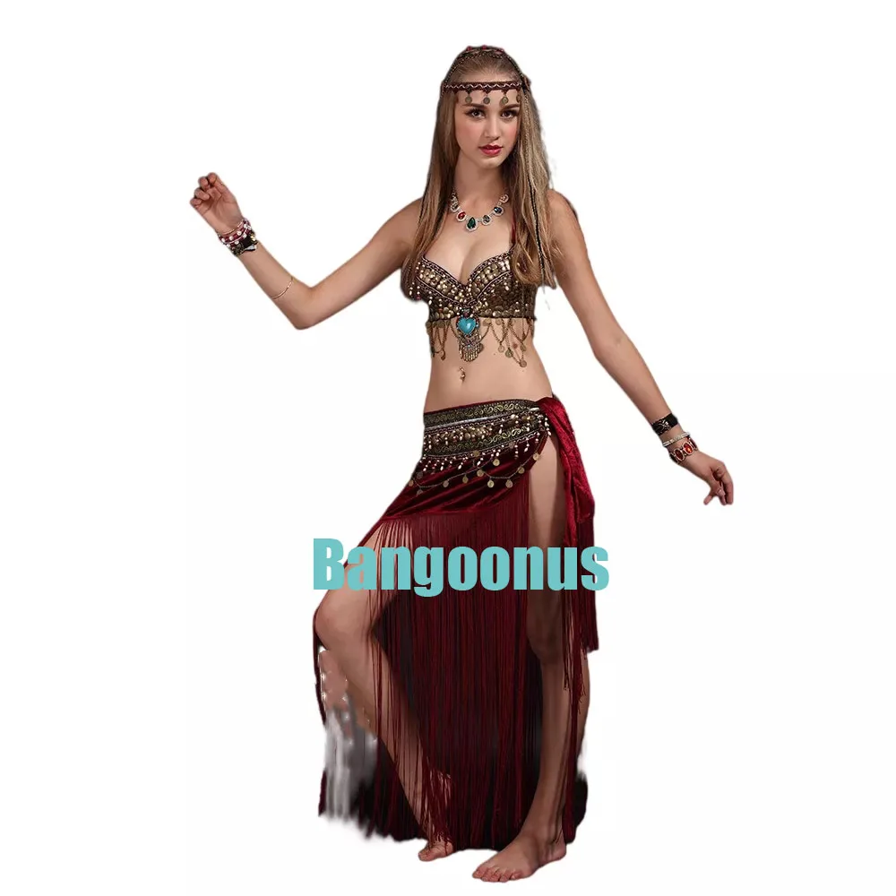 Woman Handmade Tribal Bra & Belt Costume Set Women ATS Outfit Beaded Belly Dance Costume Clothes Red Black Neopard Purple S M L
Woman Handmade Tribal Bra & Belt Costume Set Women ATS Outfit Beaded Belly Dance Costume Clothes Red Black Neopard Purple S M L