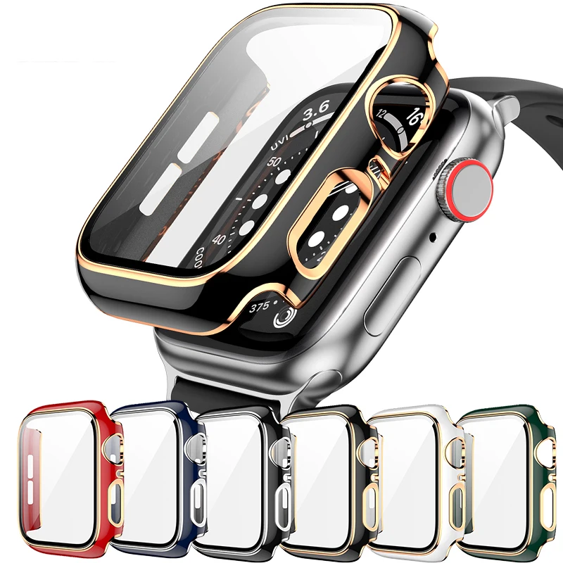Watch Case Compatible with Apple watch case 44mm 42mm 40mm 38mm Protective glass replacement case for iwatch 6 5 4 3 2 SE shell
Watch Case Compatible with Apple watch case 44mm 42mm 40mm 38mm Protective glass replacement case for iwatch 6 5 4 3 2 SE shell