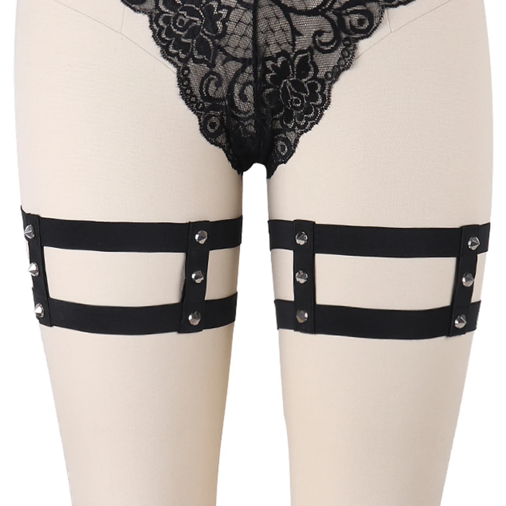 Body Harness Rivet Garters Goth Body Cage Black Women Edgy Sexy Lingerie Leg Harness Belt Bondage Stockings Wedding Garter
Body Harness Rivet Garters Goth Body Cage Black Women Edgy Sexy Lingerie Leg Harness Belt Bondage Stockings Wedding Garter