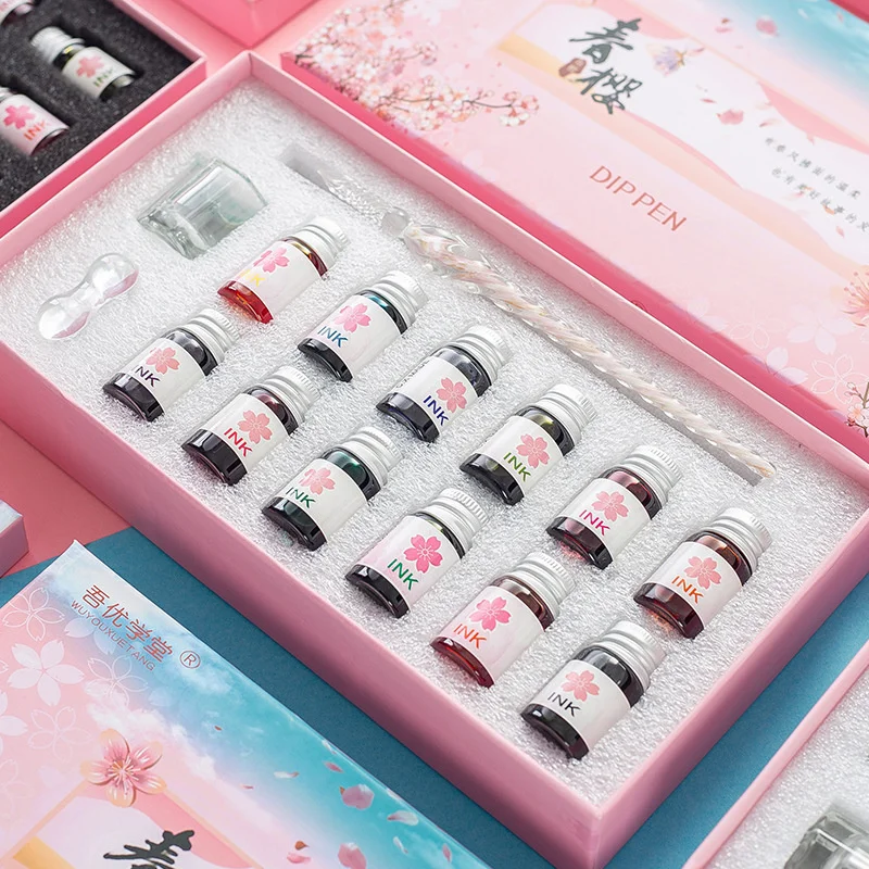 5/8/15pcs Glass Dip Pen And Ink Sets Crystal Signature Pencil Student Creative Gift Box Pencils Dipped In Ink Set Gifts
5/8/15pcs Glass Dip Pen And Ink Sets Crystal Signature Pencil Student Creative Gift Box Pencils Dipped In Ink Set Gifts