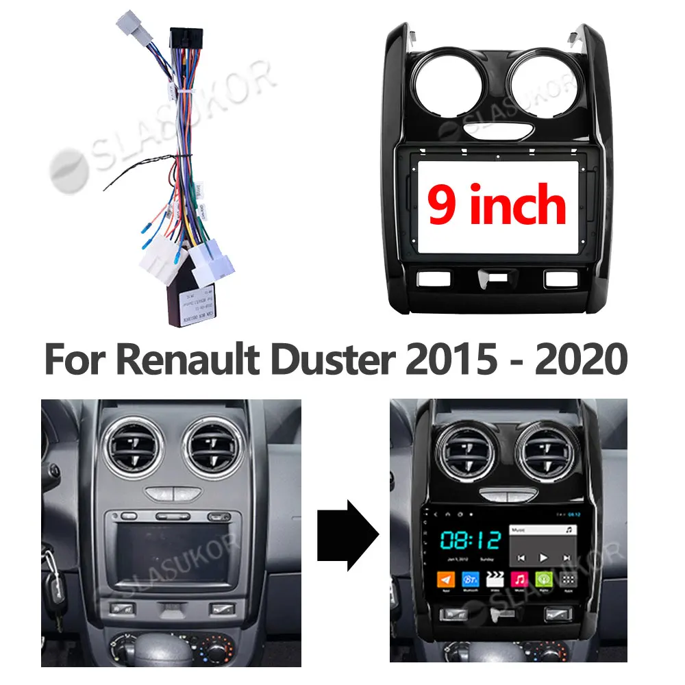 For Renault Duster 2015 2016 2017 - 2020 Frame Fascias Car DVD Frame Din 9 Inch Player Dashboard Adaptor Refitting Facia Panel
For Renault Duster 2015 2016 2017 - 2020 Frame Fascias Car DVD Frame Din 9 Inch Player Dashboard Adaptor Refitting Facia Panel